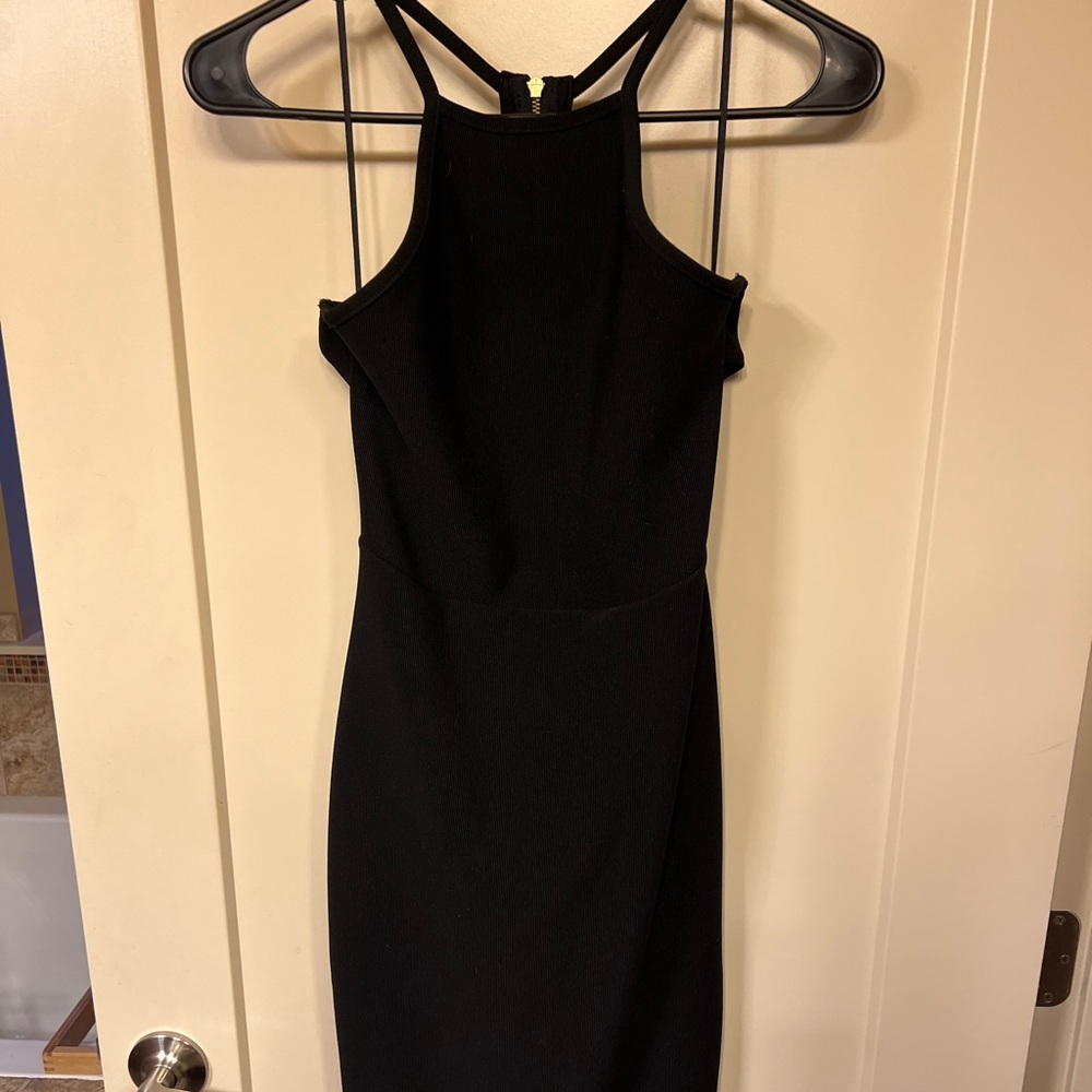 Black Express Dress w/ Gold Zipper